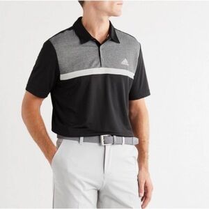 Adidas Golf - Novelty Colour-Block Jersey Golf Polo Shirt - Black XL
